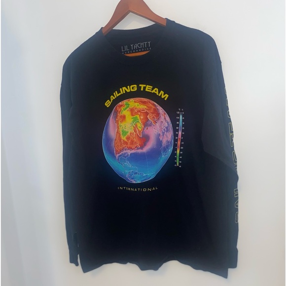 Lil Yachty Sailing Team Tour Long Sleeve Tee Black, sz XL - Picture 2 of 11